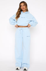 Instant Attraction Wide Leg Sweatpants Baby Blue