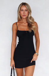 On The Cover Mini Dress Black