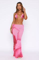 Luminous Maxi Skirt Blush Bloom