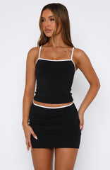 Wild Love Mini Skirt Black/White