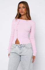Notice Me Long Sleeve Top Pink