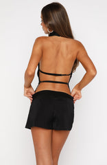 Time Passes Mini Shorts Black