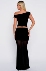 Need Your Heart Maxi Skirt Black