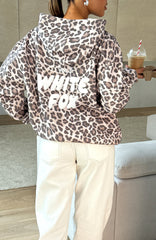 Offstage Printed Oversized Hoodie Leopard