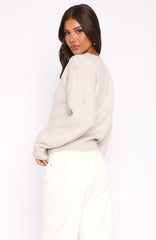 Helping Hand Knit Cardigan Oat