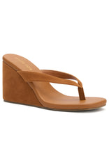 Grace Wedge Caramel Faux Suede