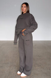 Instant Attraction Wide Leg Sweatpants Charcoal