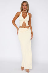 Made You Look Maxi Skirt Bone