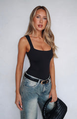 Let's Just Go Back Bodysuit Black