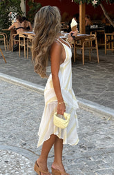 On His Mind Midi Dress Citrus Stripe