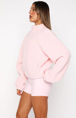 Up The Hill Teddy Zip Up Jacket Ballet Pink