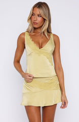 What About Us Mini Skirt Pistachio