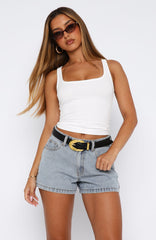 Take Over Together Denim Shorts Light Blue