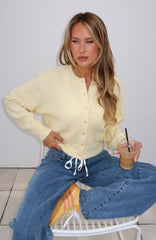 Warm Whispers Knit Cardigan Lemon