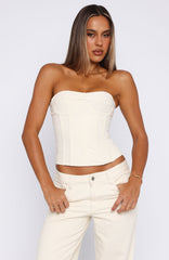 Little Lies Bustier Off White