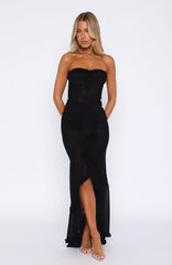 Still Got It Mesh Maxi Dress Black