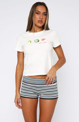 Little Bit Of That Relaxed Baby Tee White