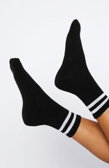 Grounded Socks Black/White
