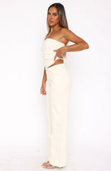 Leah Low Rise Straight Leg Jeans Cream