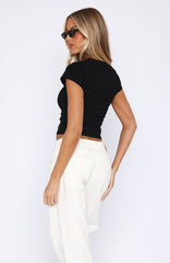 Ahead Of The Game Baby Tee Black