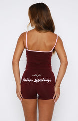 Palm Springs Edition Bike Shorts Burgundy