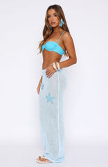 Ocean Starlet Maxi Skirt Baby Blue