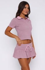 Check The Scores Mini Skirt Pink