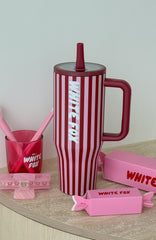 Colson Drink Bottle 1.2 Litre Burgundy Stripe