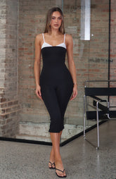 Come Back For Me Capri Jumpsuit Black