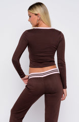 Everything We Do Long Sleeve Baby Tee Chocolate