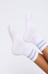 Grounded Socks White/Blue