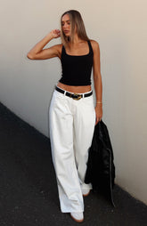 Iris Low Rise Wide Leg Jeans Off White