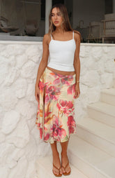 Losing What We Had Midi Skirt Sunlight Bloom