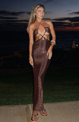 Making It Happen Maxi Dress Bronze