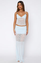 Not The One Maxi Skirt Blue