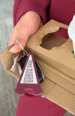 To The Beat Keychain Burgundy/Pink