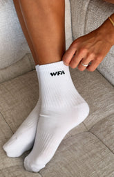 WFA 2 Pack Socks White/Black