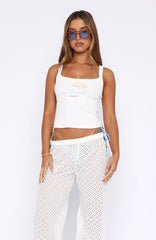 Life's A Beach Tank Top White