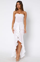 Still Got It Mesh Maxi Dress White