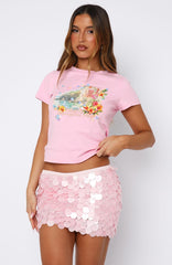 Riomaggiore Dreams Relaxed Baby Tee Pink