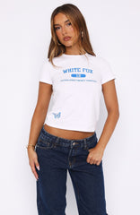 Taking Your Time Relaxed Baby Tee White