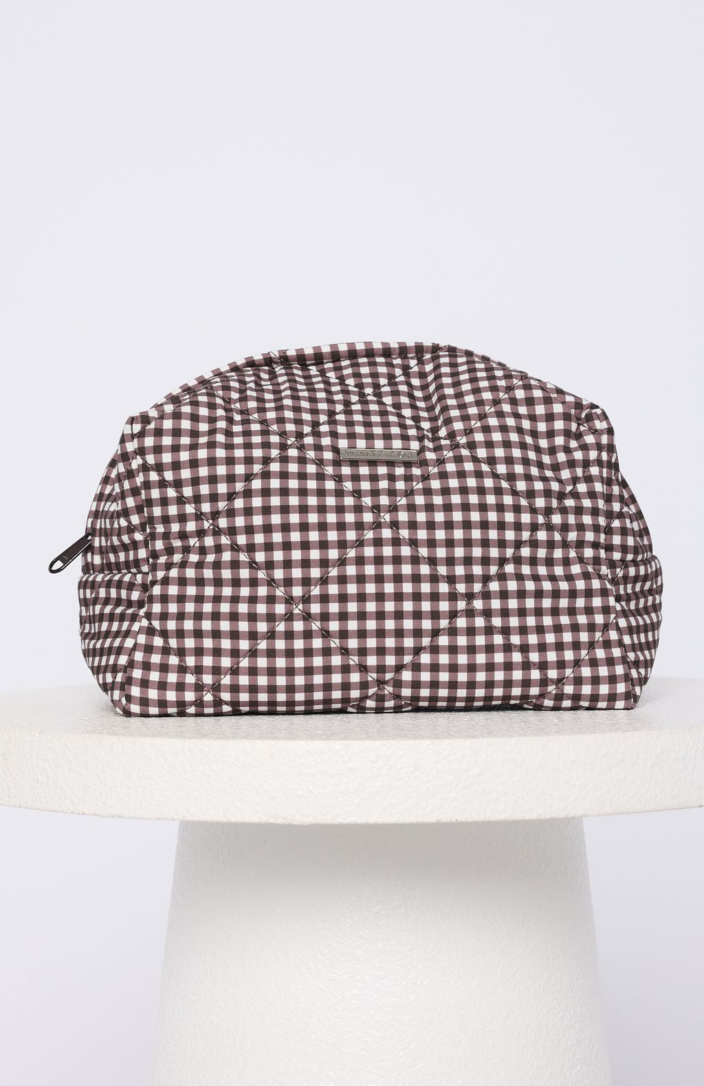 Getting Ready Cosmetic Bag Choc Gingham