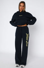 The Good Life Wide Leg Sweatpants Navy