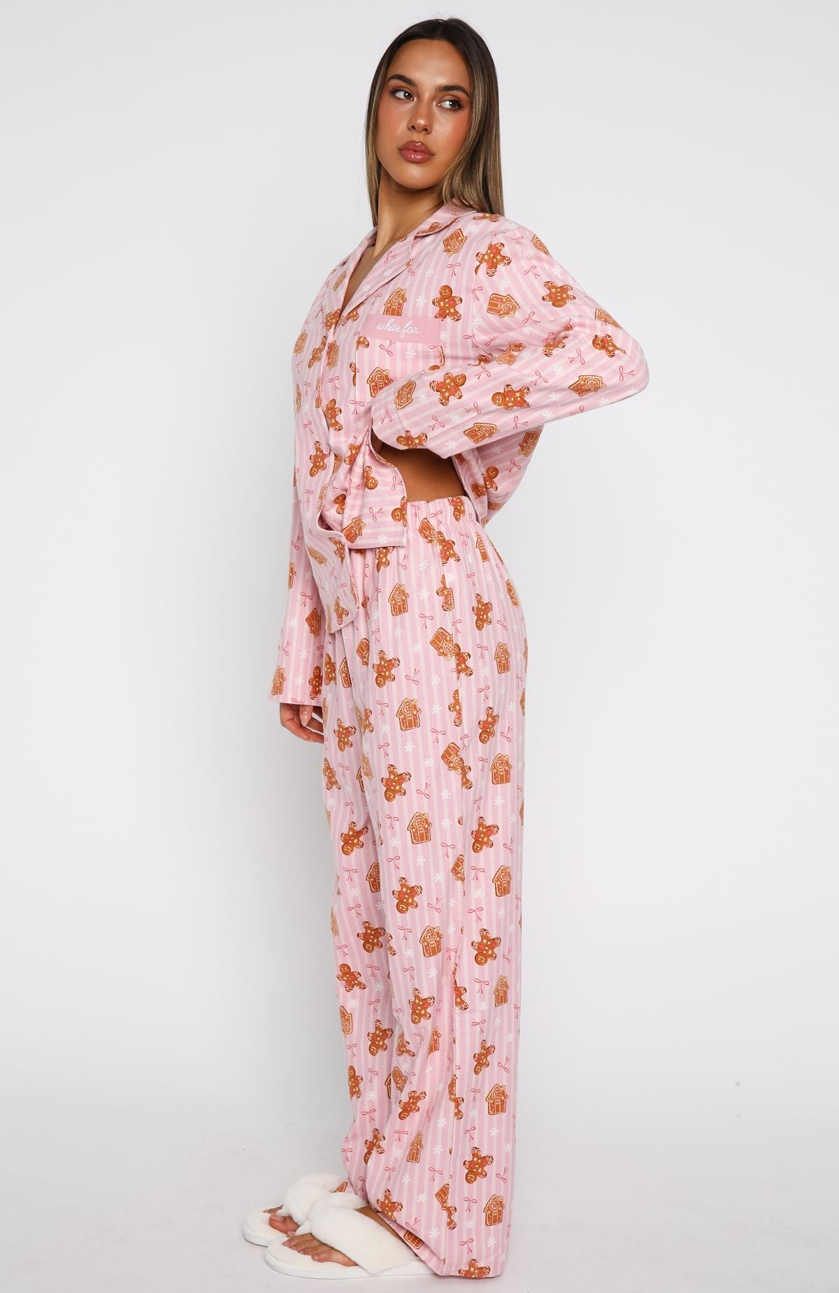 Dreamland Long Sleeve Pyjama Set Gingerbread Twist