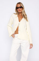 Flashback Knit Cardigan Off White