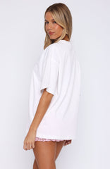 Fell So Hard Oversized Tee White