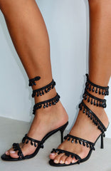 Soliel Wrap Heels Black