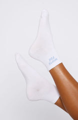 Offstage Socks White/Blue