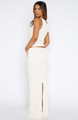Top To Bottom Maxi Skirt Off White