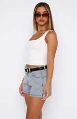 Take Over Together Denim Shorts Light Blue
